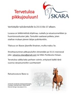 Skaran pikkujoulut 23.11 Muista ilmoittautua!